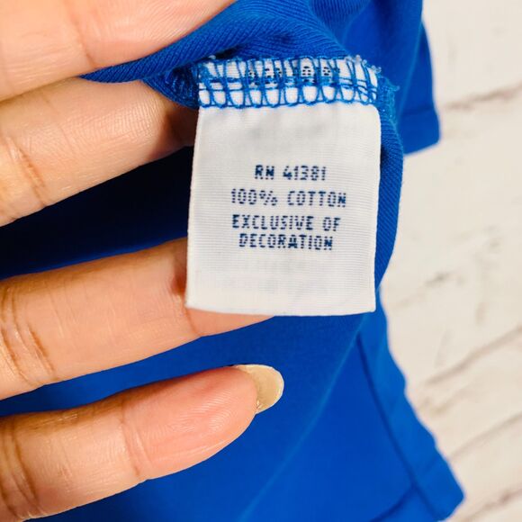 Polo Ralph Lauren XL Blue Cotton Pima Soft Touch Polo Shirt Classic Fit Preppy - Picture 9 of 12